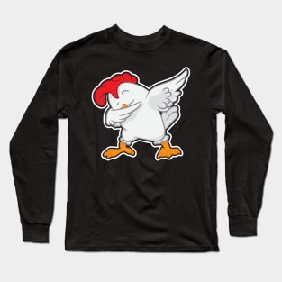 Dabbing Chicken Dance Dancing Chick Long Sleeve T-Shirt